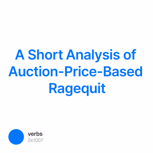 A Short Analysis of Auction-Price-Based Ragequit