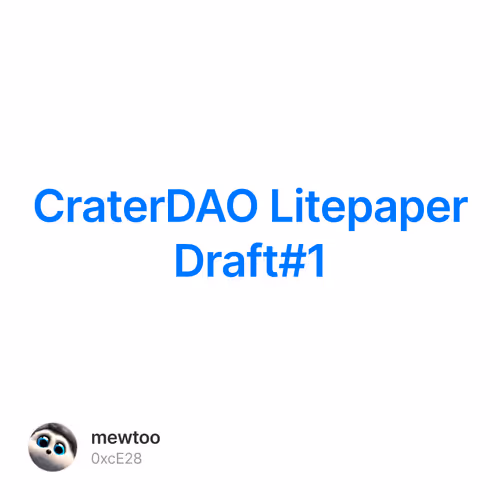 CraterDAO Litepaper Draft#1