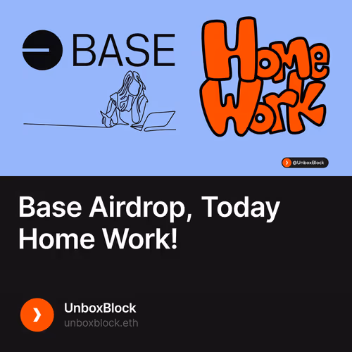 Base Airdrop, Today Home Work!
