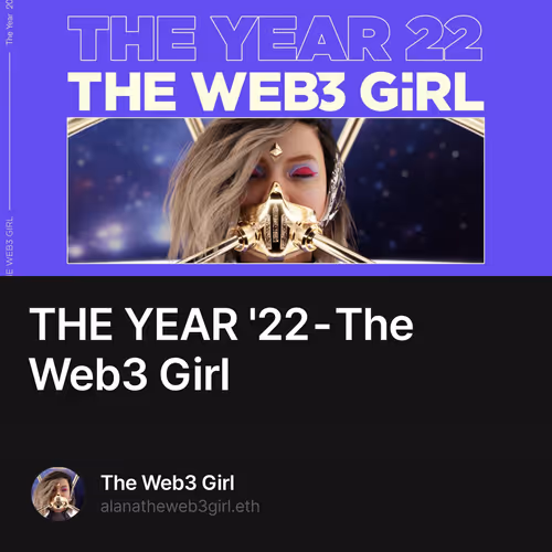 THE YEAR '22 - The Web3 Girl