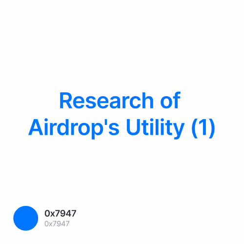 Research of Airdrop's Utility (1)