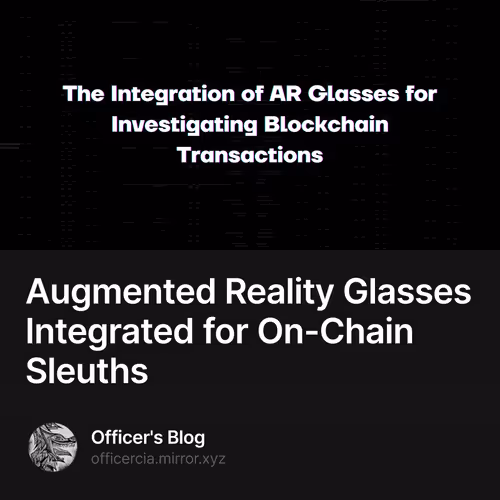 Augmented Reality Glasses Integrated for On-Chain Sleuths