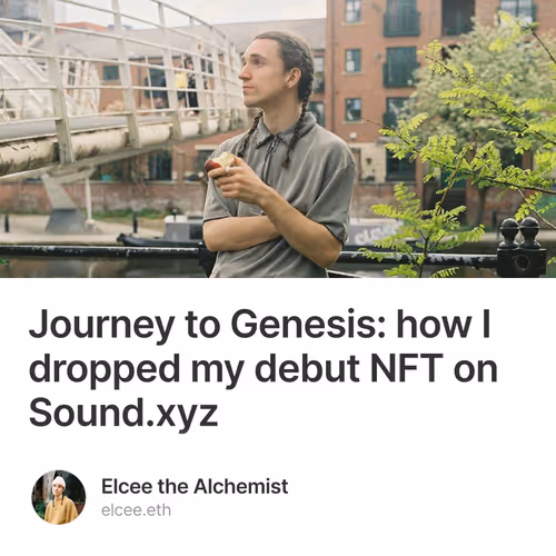 Journey to Genesis: how I dropped my debut NFT on Sound.xyz