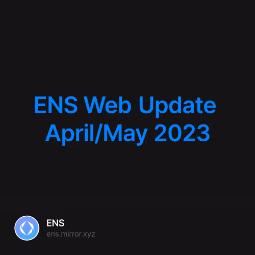 ENS Web Update April/May 2023