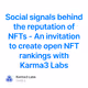 Social signals behind the reputation of NFTs - An invitation to create open NFT rankings w