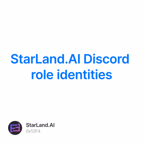 StarLand.AI Discord role identities