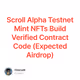 Scroll Alpha Testnet Mint NFTs Build Verified Contract Code (Expected Airdrop)