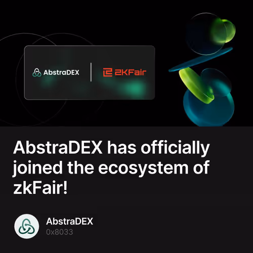 AbstraDEX has officially joined the ecosystem of zkFair!