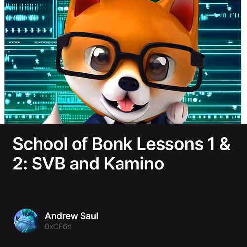 School of Bonk Lessons 1 & 2: SVB and Kamino