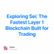Exploring Sei: The Fastest Layer 1 Blockchain Built for Trading