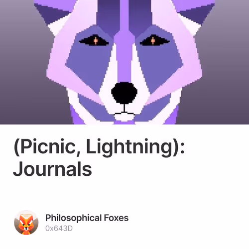 (Picnic, Lightning): Journals