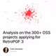 Analysis on the 300+ OSS projects applying for RetroPGF 3