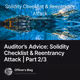 Auditor’s Advice: Solidity Checklist & Reentrancy Attack | Part 2/3