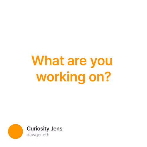 What are you working on?