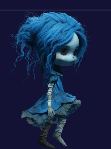 blue girl gif