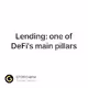 Lending one of DeFis main pillars