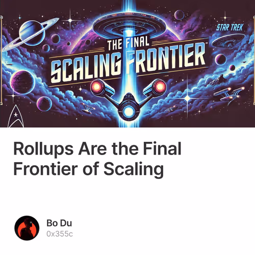 Rollups Are the Final Frontier of Scaling