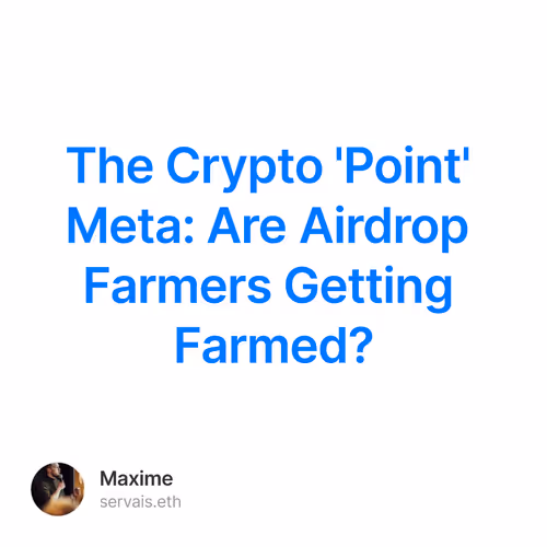 The Crypto 'Point' Meta: Are Airdrop Farmers Getting Farmed?