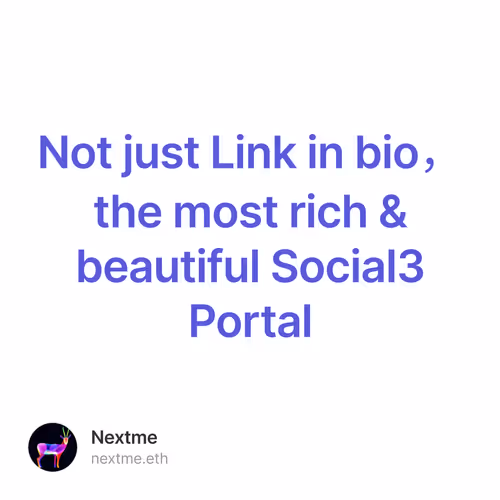 Not just Link in bio，the most rich & beautiful Social3 Portal