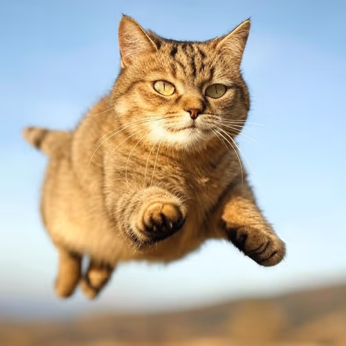 Flying cat