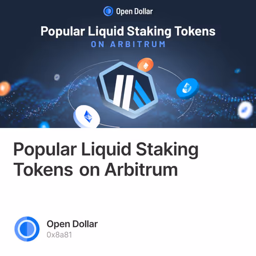 Popular Liquid Staking Tokens on Arbitrum