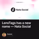 LensTags has a new name — Nata Social