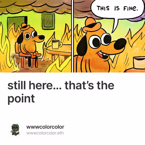 still here… that’s the point