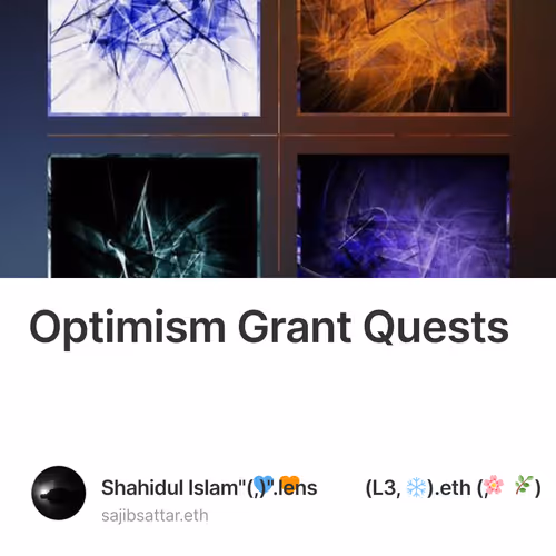 Optimism Grant Quests