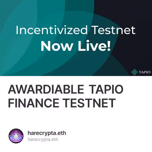 AWARDIABLE TAPIO FINANCE TESTNET