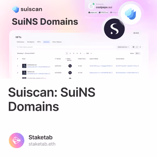Suiscan: SuiNS Domains