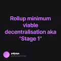 Rollup minimum viable decentralisation aka "Stage 1"