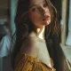 Girl in a passionate dress