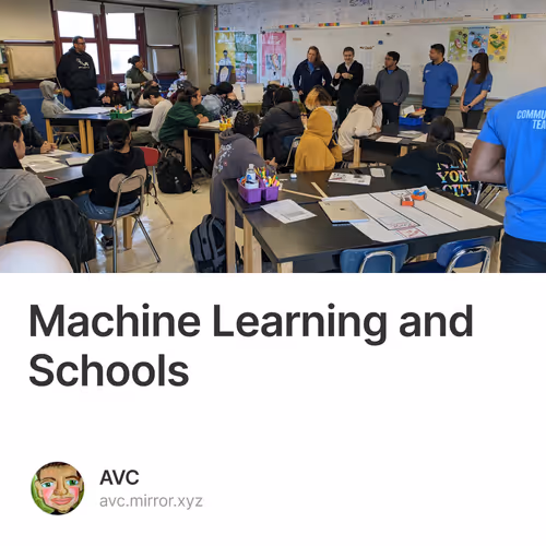 Machine Learning and Schools