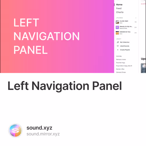 Left Navigation Panel