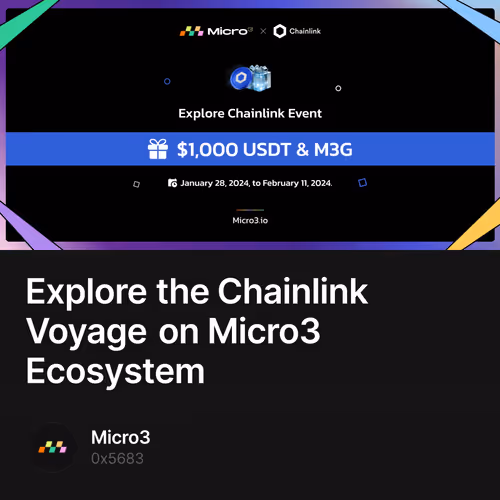 Explore the Chainlink Voyage on Micro3 Ecosystem