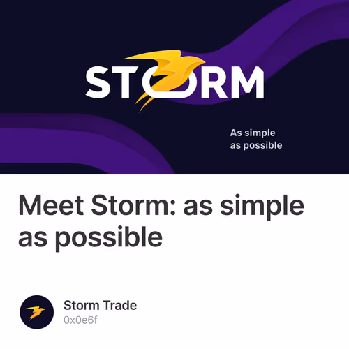 Meet Storm: as simple as possible