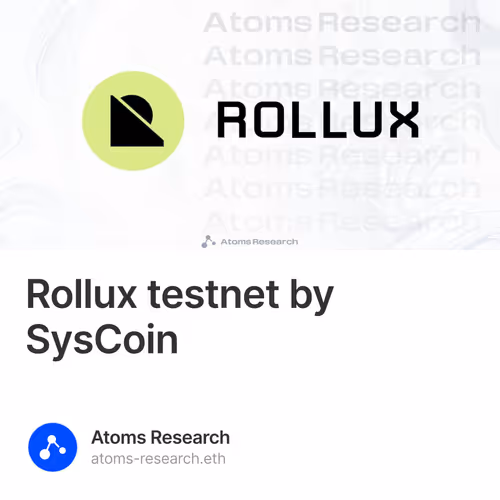 Rollux testnet by SysCoin
