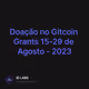 Doação no Gitcoin Grants 15-29 de Agosto - 2023
