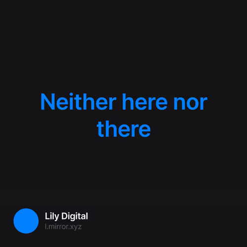 Neither here nor there