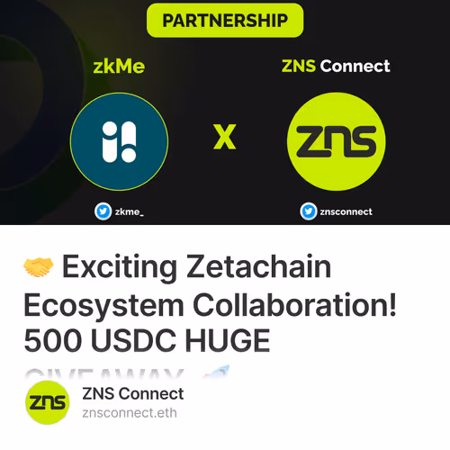 🤝 Exciting Zetachain Ecosystem Collaboration! 500 USDC HUGE GIVEAWAY 🚀