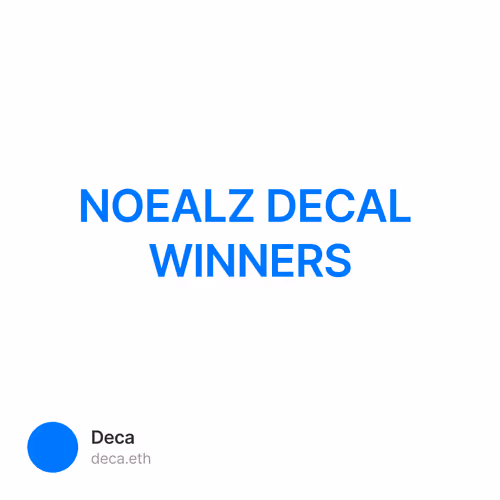 NOEALZ DECAL WINNERS