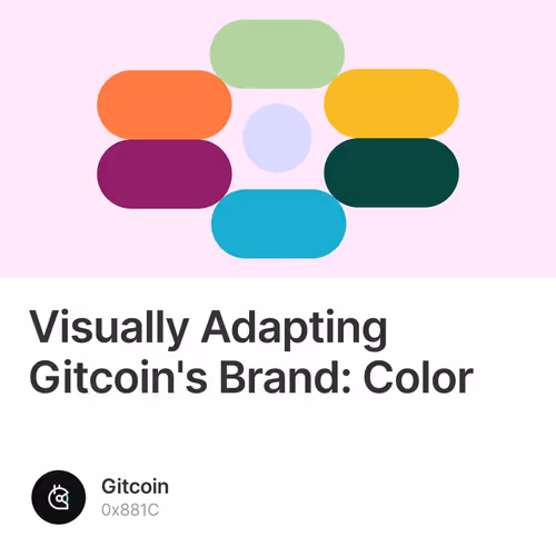 Visually Adapting Gitcoin's Brand: Color
