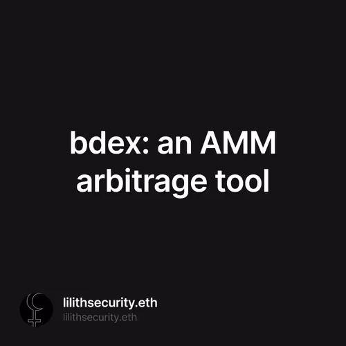🪙✨ bdex: an AMM arbitrage tool