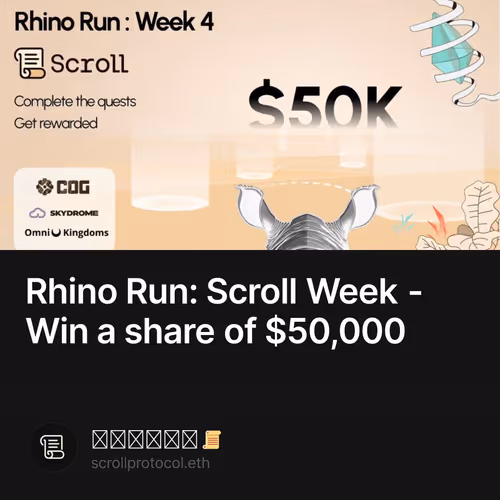 Rhino Run: Scroll Week - Win a share of $50,000