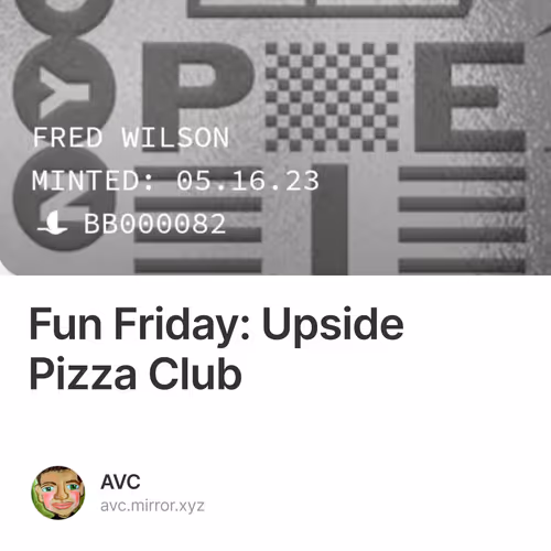 Fun Friday: Upside Pizza Club