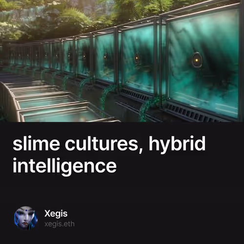 slime cultures, hybrid intelligence