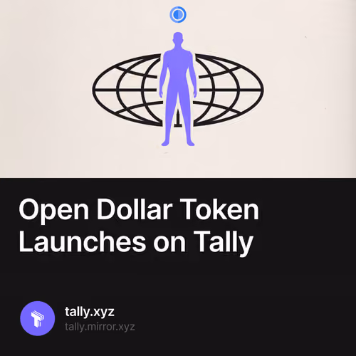 Open Dollar Token Launches on Tally