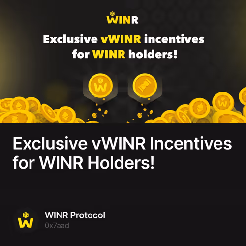 Exclusive vWINR Incentives for WINR Holders!