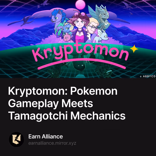 Kryptomon: Pokemon Gameplay Meets Tamagotchi Mechanics