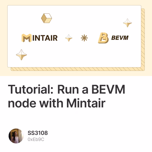 Tutorial: Run a BEVM node with Mintair
